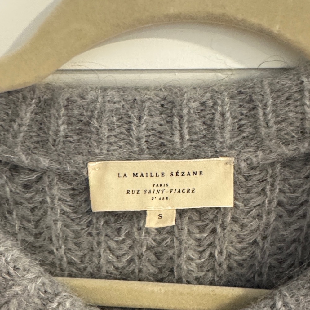 Sezane Light Gray Emile Cardigan - Picture 4 of 8